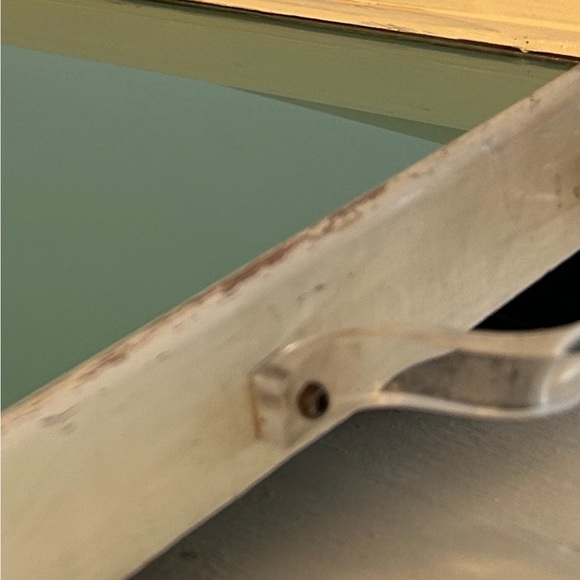 Vintage J. Jensen Foil Art Glass and Wood Tray - Picture 12 of 14